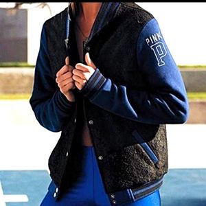 VS PINK LACE VARSITY JACKET